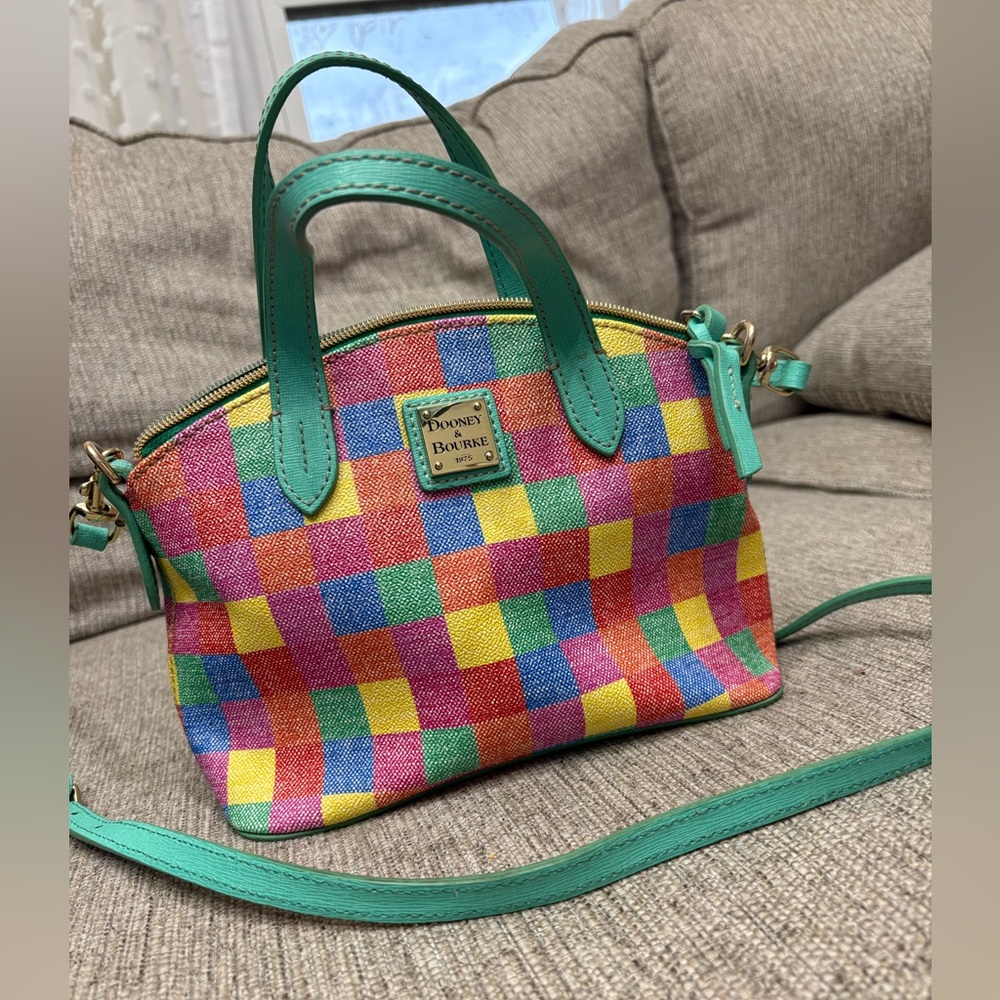 Dooney & Bourke Colorful Checkered Crossbody Bag